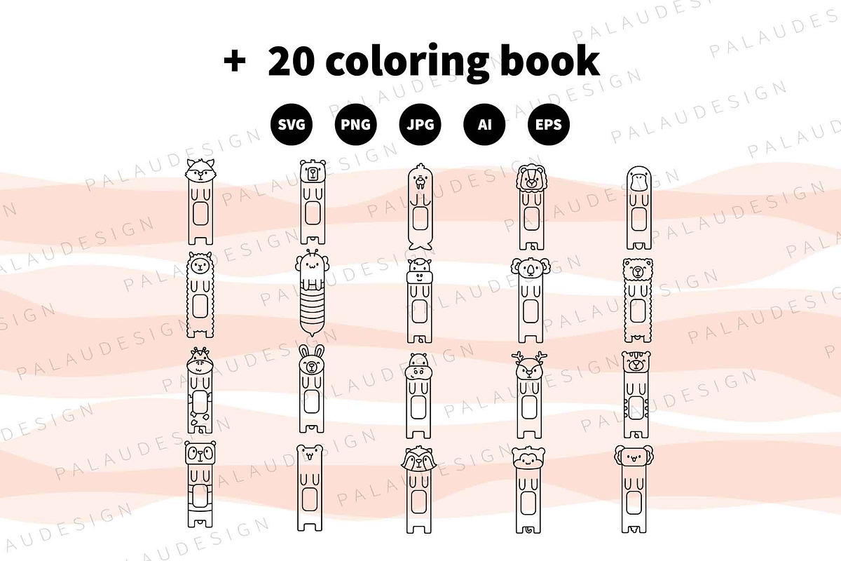 Cute Kawaii Animals Bookmarks, an Education Illustration by Palau (Photo 11 of 12)