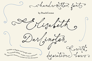 Elisabeth Darlington with Bows, a Script Font by PeachCreme (Thumbnail 1 of 22)