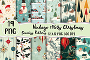 Vintage 1950s Christmas Patterns, a Texture Illustration by Daily.Designs (Thumbnail 1 of 4)