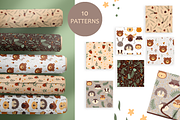 Forest Portrait Animals Set, an Animal Illustration by moolesya (Thumbnail 10 of 16)