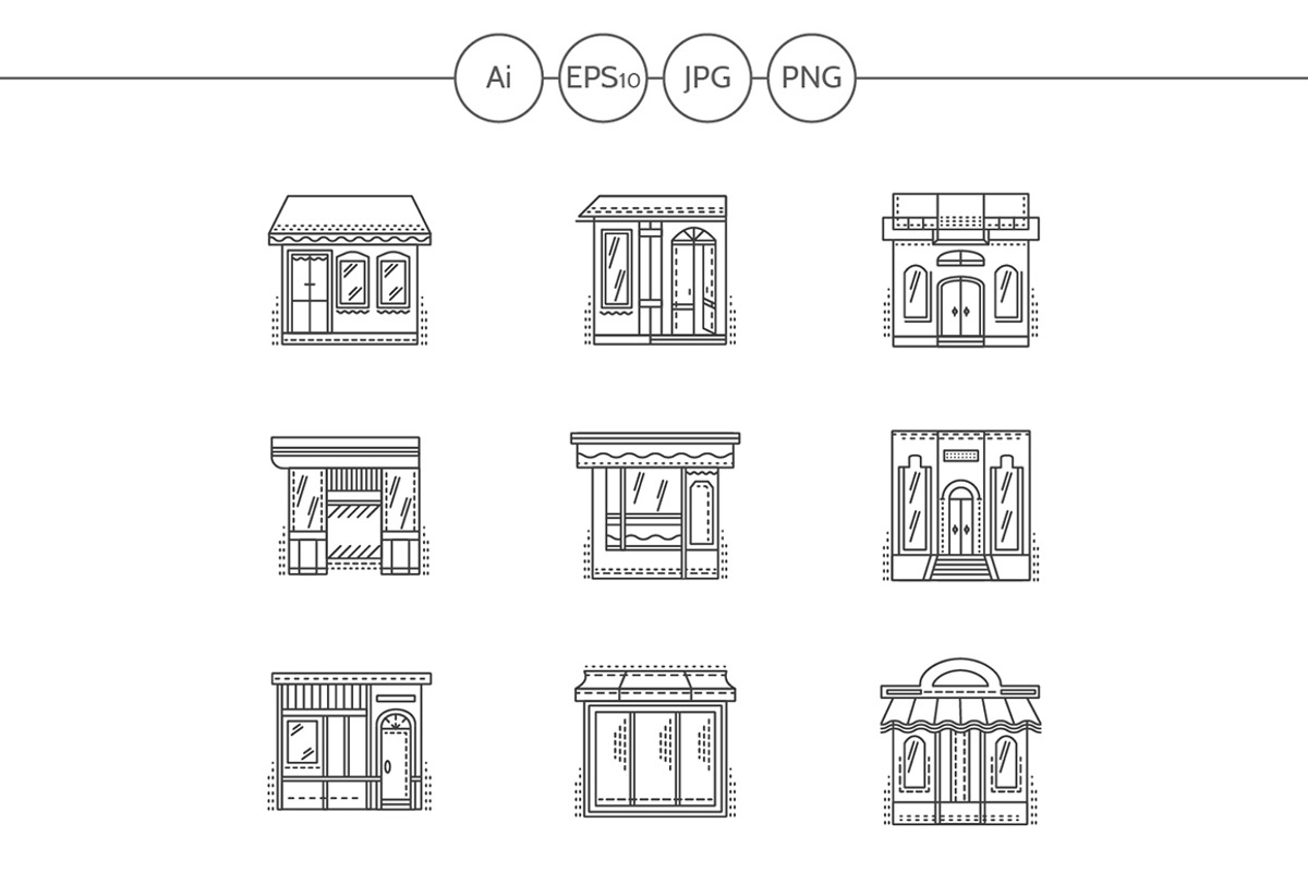 Store and shops line icons. Set 2, an Icon by YershovOleksandr