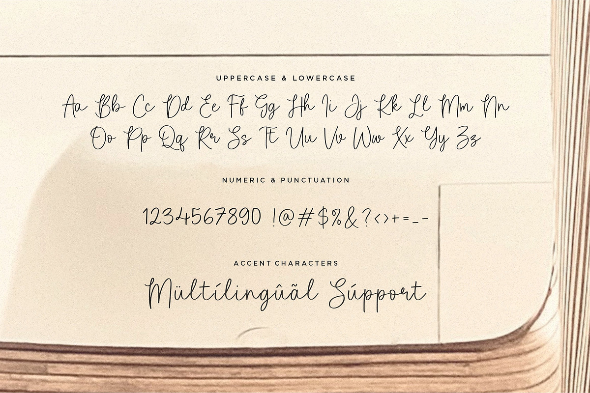 Brightwoods - Handwritten Font, a Script Font by Letterative Studio (Photo 7 of 7)