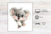 Koala Bears with Emotions Clipart, an Illustration by Canvas Craft (Thumbnail 8 of 8)
