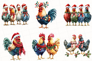 Christmas Chicken Clipart, an Illustration by OK Design (Thumbnail 4 of 5)