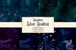 Seamless Silver Stardust