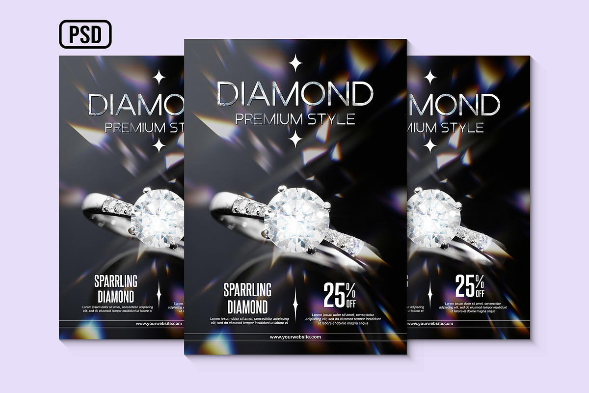 Jewelry Promotion Flyer/Poster, a Flyer Template by Black Spade Design
