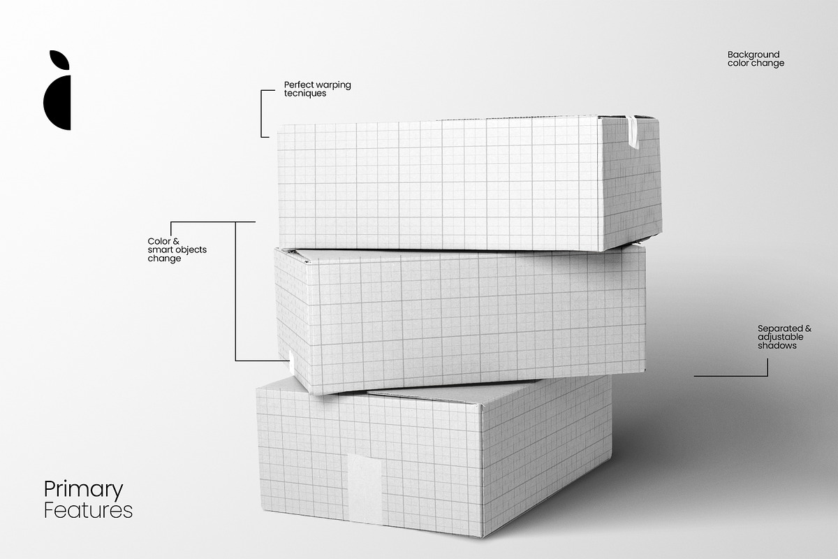 Realistic Carton Box Mockup Kit, a Packaging Mockup by Catkie - Digital Art (Photo 2 of 9)