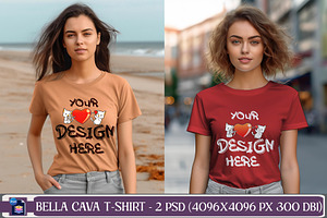 T-shirt Mockup Summer Shirt Model