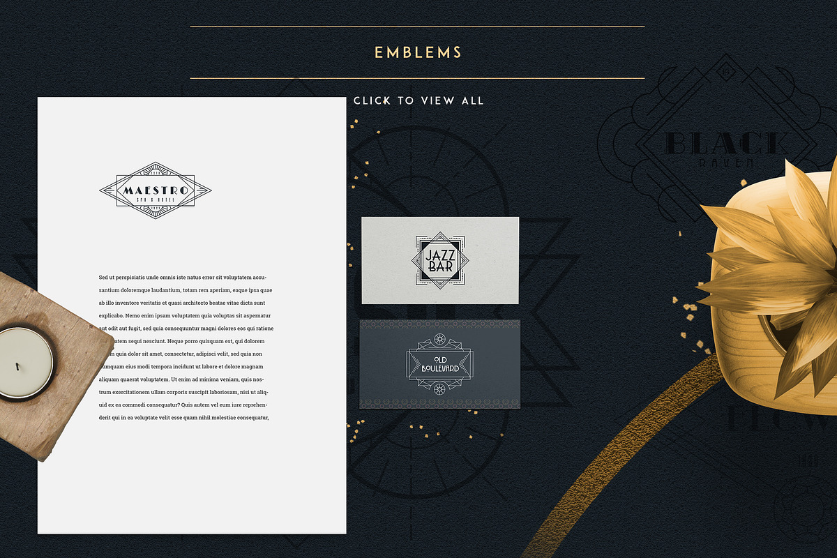SALE! Art Deco Ultimate Collection, a Branding & Logo Template by VP Fonts (Photo 3 of 10)