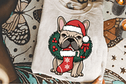 Christmas French Bulldog PNG Bundle, a Graphic by Cut File (Thumbnail 4 of 5)