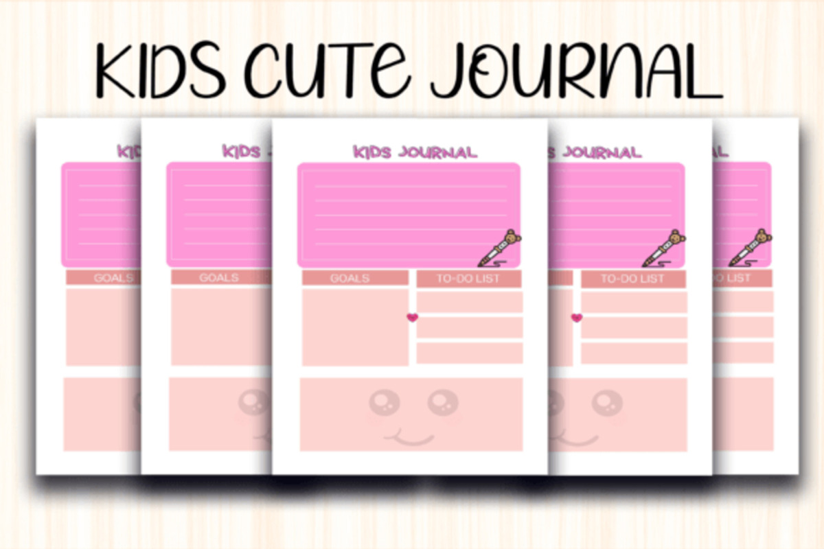 Kids Cute Journal, a Brochure Template by Printable Treasure (Photo 1 of 3)
