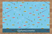 Fishing Adventure Surface Pattern, an Illustration by Johanna V. Creative (Thumbnail 4 of 4)