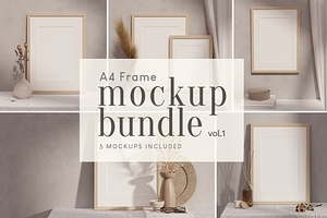 Artwork Frame Mockup Bundle Vol 1, a Print Template by Lelu Art Design