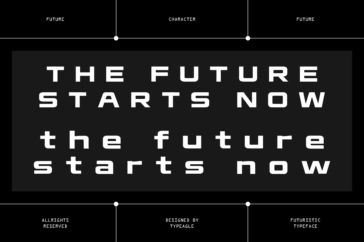 Newbron - Futuristic Display Font, a Sans Serif Font by Typeagle (Photo 8 of 10)