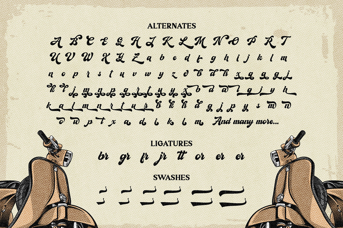 The Buntank - Retro Script, a Script Font by Arterfak Project (Photo 14 of 14)