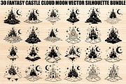 Fantasy Castle Cloud Moon Bundle, an Object Illustration by Gaye Art (Thumbnail 1 of 30)