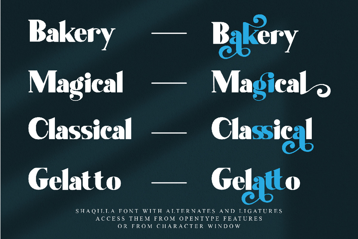 Shaqilla - modern serif, a Serif Font by ribethstudio (Photo 3 of 15)