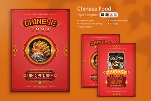 Dipsum - Chinese Food Flyer, a Flyer Template by Attype