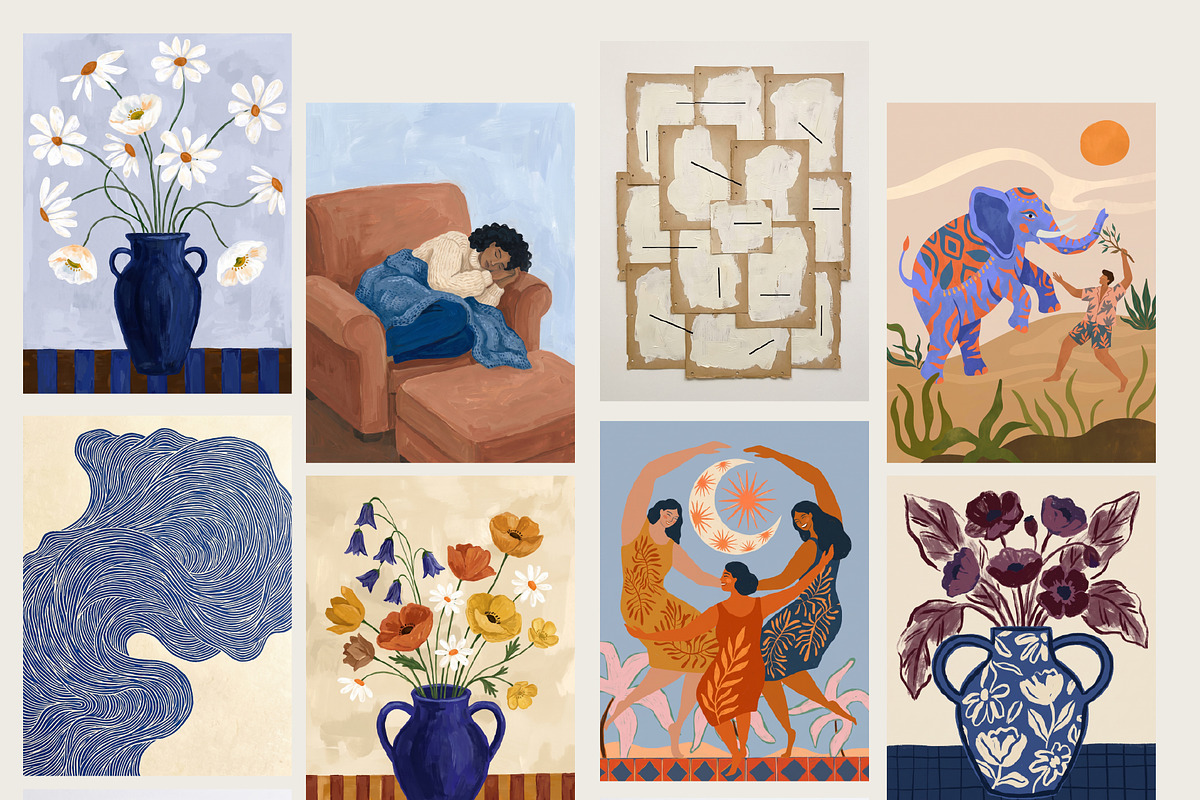 CONTEMPORARY ART PRINTS - 200 Bundle, a Background Graphic by Tomasz Ganclerz (Photo 8 of 14)