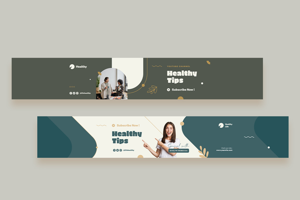 Healthy Tips Youtube Cover, a Social Media Template by Rahardi Creative (Photo 2 of 4)
