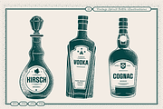 Vintage Spirit Bottle Illustrations, a Food Illustration by TheFoodAtlas (Thumbnail 5 of 9)