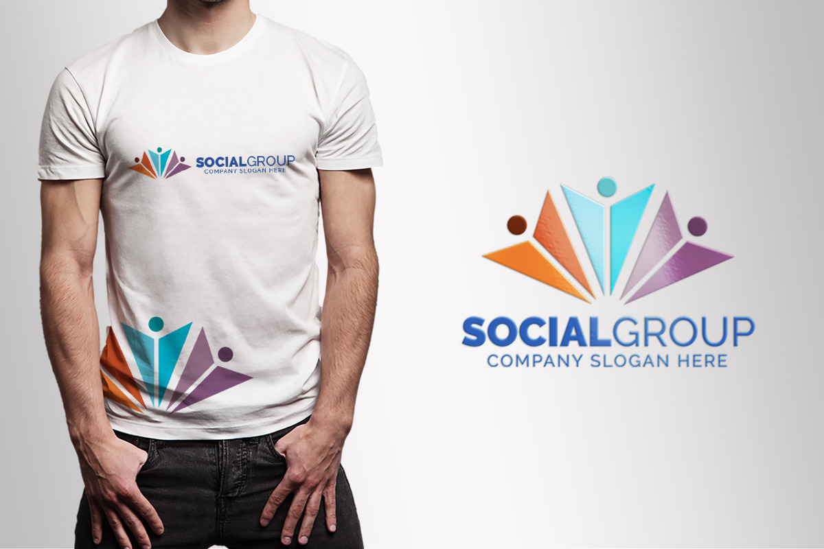 Social Group Logo, a Branding & Logo Template by essegraphic