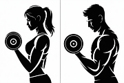 Fitness Workout Training Gym Vector, an Object Graphic by Creativeshirt (Thumbnail 5 of 10)