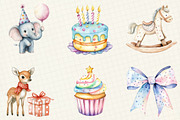 Polka Dot Kids Birthday Clipart, an Illustration by OK Design (Thumbnail 4 of 5)