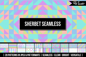 20 Sherbet Seamless Patterns