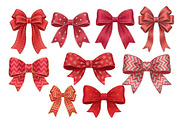 Red Textured Bows Mega Bundle, a Decorative Illustration by Stellalunarts (Thumbnail 11 of 23)