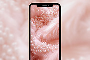 Pink Fur & Pearls Luxury Phone BG, a Graphic by Kalindiprints (Thumbnail 2 of 6)