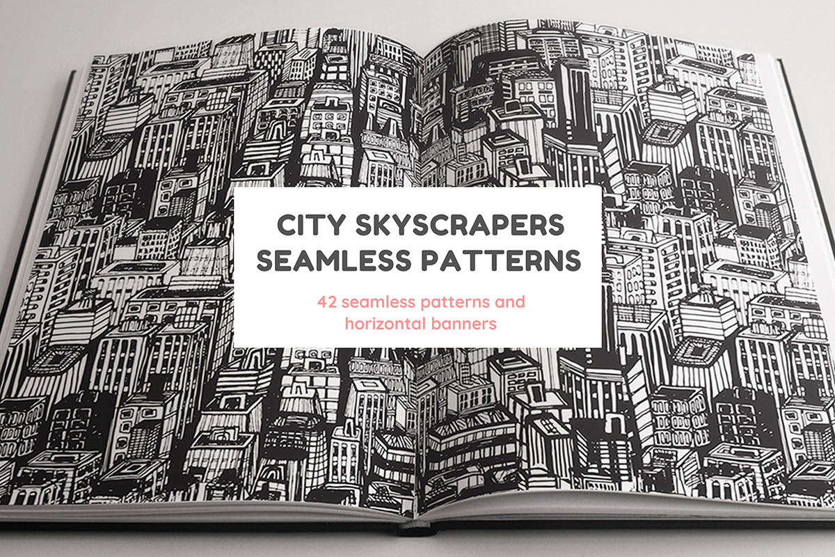 City Skyscrapers Clipart & Patterns, a Pattern Graphic by IRSYART (Photo 1 of 8)