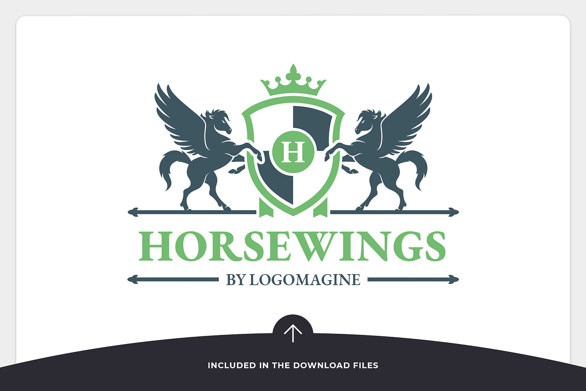 Pegasus Crest Logo Template, a Branding & Logo Template by LOGOMAGINE (Photo 7 of 13)