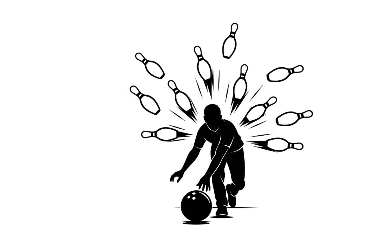 Dynamic bowling player silhouette, an Illustration by Amazin_art (Photo 12 of 31)