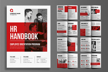 HR Handbook Template, a Brochure Template by MightyDesign
