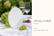 5x7 Oval Wedding Invitation Mockup, an Advertising Mockup by Serenefeeling (Thumbnail 1 of 8)