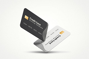 Floating Credit Cards Mockup