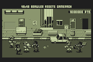 48X48 GAMEBOY BRAWLER GAME PACK