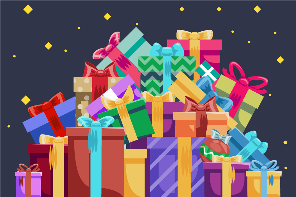 Christmas cartoon gift box, an Icon by Meiluns shop