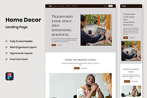 Home Decor - Landing Page