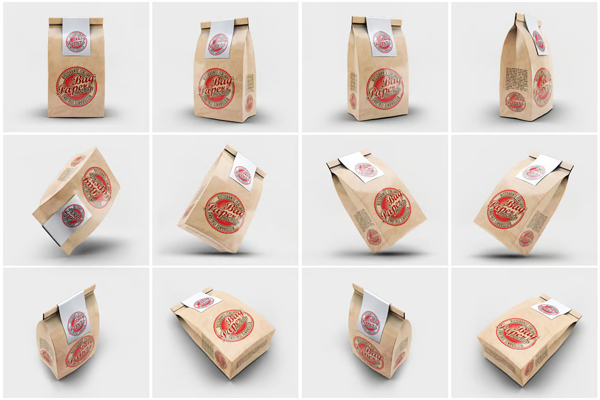 Paper Bag Mock-Up, a Packaging Mockup by DesignRushMarket (Photo 8 of 8)