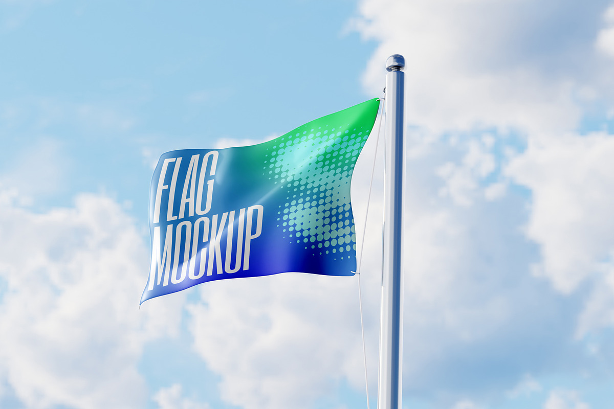 Flag Mockup, an Advertising Mockup by SLAB! Design (Photo 6 of 6)