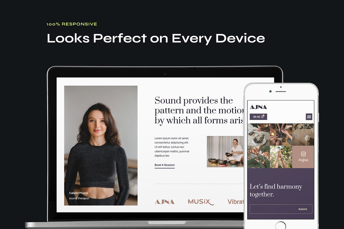 Sound Healing Website Elementor Kit, a WordPress Template by Awakened Templates (Photo 2 of 6)