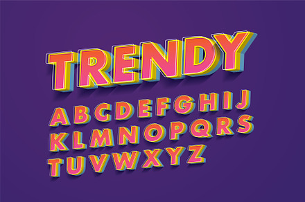 bright & trendy typography design