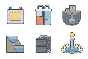 Various water-related icons, a Technology Illustration by ZinetroN