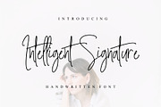 Intelligent Signature, a Script Font by Anatadesign (Thumbnail 1 of 13)