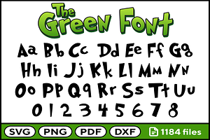 Xmas Green Font Svg Png Pdf Dxf, an Object Graphic by Custom Fonts & Patterns