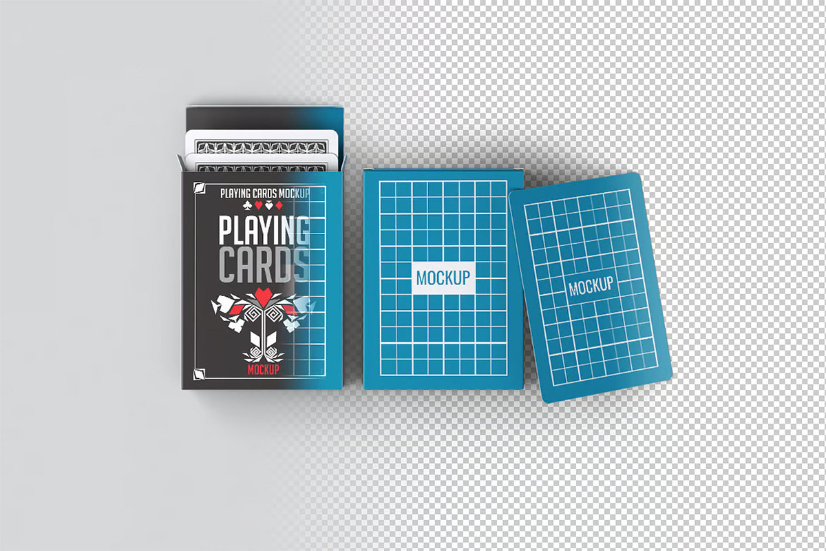 Playing Cards Mock-Up, an Advertising Mockup by Se٧enStudio (Photo 3 of 8)