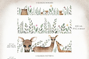 Watercolor deer set, an Animal Illustration by OrangePeafowlArt (Thumbnail 5 of 12)