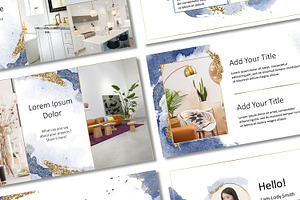 Watercolor Gold Powerpoint Template